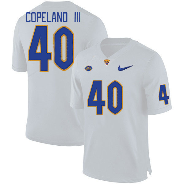 Men #40 Addison Copeland III Pitt Panthers College Football Jerseys Stitched Sale-White